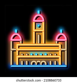 sultan palace abdul - vector de señal de luz de neón samad. Icono brillante sultan palace abdul - signo de samad. ilustración de símbolo transparente