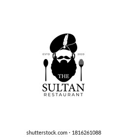 Sultan restaurant logo design, vector illustratioin