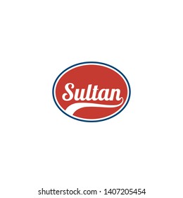 Sultan text design vector template