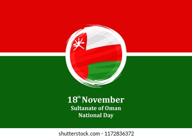 Sultanate of Oman National Day Vector Illustration. Suitable for greeting card, poster and banner.