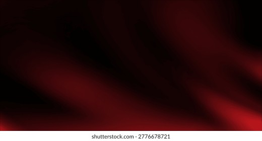 Sultry Dark red abstract gradient background design. Curling wave of red on dark red background. Dark red banner. Vector Illustration.
