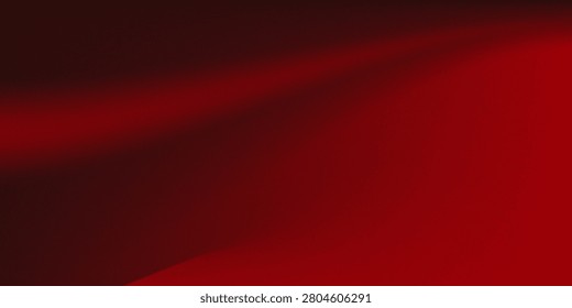 Sultry Dark red abstract gradient background design. Curling wave of red on dark red background. Dark red banner. Vector Illustration.