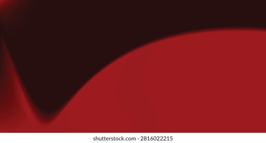 Sultry Dark red abstract gradient background design. Curling wave of red on dark red background. Dark red banner. Vector Illustration.