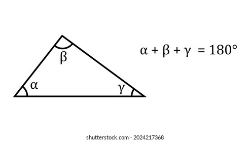 sum of angles of a triangle measure 180 degrees