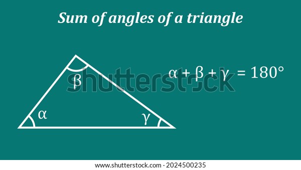 Sum Angles Triangle Measure 180 Degrees Stock Vector Royalty Free 2024500235 Shutterstock 1822