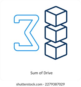 sum of drive icon concept