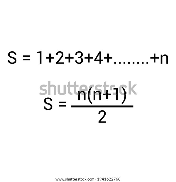 Sum First N Integers Formula Stock Vector Royalty Free