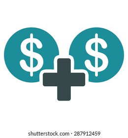 Sum icon from Business Bicolor Set. This flat vector symbol uses soft blue colors, rounded angles, and isolated on a white background.