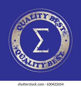 sum, mathematical symbol, quality  best, stamp