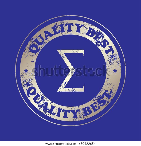 sum,\
mathematical symbol, quality  best,\
stamp