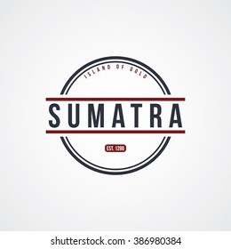 sumatra badge indonesia label theme