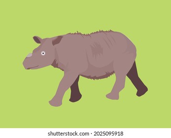 Sumatran Rhinoceros Digital Art 
Design