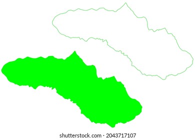 Sumba island (Republic of Indonesia, South East Asia, Lesser Sunda Islands) map vector illustration, scribble sketch Sumba map