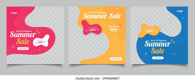 Sumer sale design for social media post