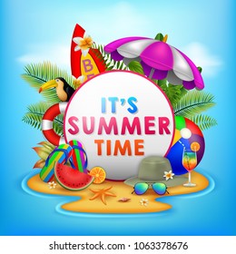 It's sumer time background illustration