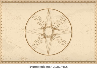 Sumerian decorative vector illustration. traditional ethnic ornament