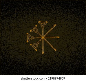 Sumerian decorative vector illustration. traditional ethnic ornament