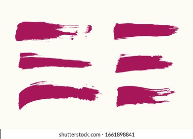 Sumi Brushstrokes Set. Vektorillustration Pinselstriche Set. Vektorillustration Illustrator Brush. Paint Brush Banner. Garnfarben-Brushes-Set. Vektorillustration Paint Blot Banner. Freehand Zeichensatz.