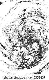 Suminagashi, erbu, marbling. Abstract liquid background. The effect of ink on the water. Spots, strips, waves, twists, points. Vector illustration.