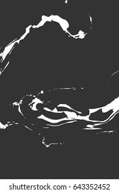 Suminagashi, erbu, marbling. Abstract liquid background. The effect of ink on the water. Spots, strips, waves, twists, points. Vector illustration.