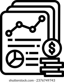 summarizing accounting data finance icon 