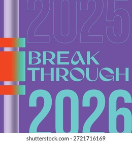 Resumo da descoberta de 2025 a 2026 em Neon Modern Gradient, Fundo roxo, tipografia estilo negrito