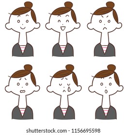 Summary 6 types of facial expression of hair women