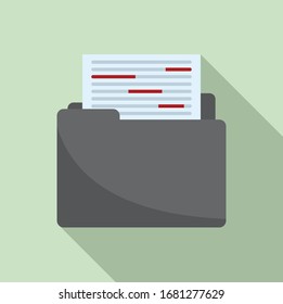 Summary editor icon. Flat illustration of summary editor vector icon for web design