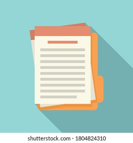 Summary folder icon. Flat illustration of summary folder vector icon for web design