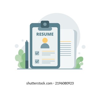 Zusammenfassung. Personalmanagement und Personaleinstellung. Bewerbungsgespräche, Personalvermittlungen. Cartoon minimaler Stil.