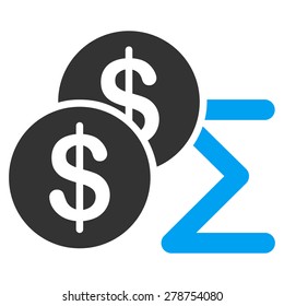 Summary icon from Business Bicolor Set. This isolated flat symbol uses modern corporation light blue and gray colors.