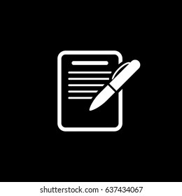 Summary Icon. Business Concept. Flat Design Isolated Illustration