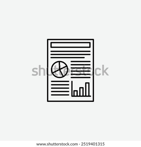 Summary icon isolated on white background