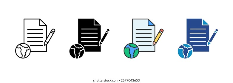 Ícone de resumo definir coleção de vários estilos