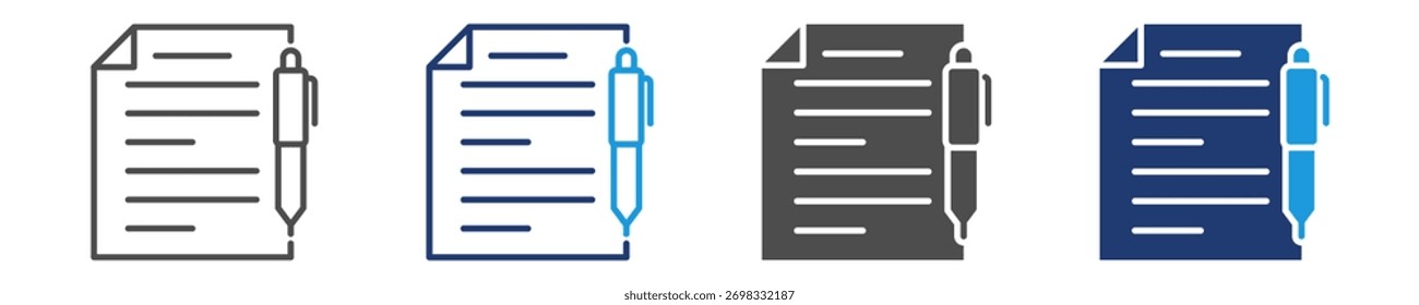ícone de resumo definir vários estilos