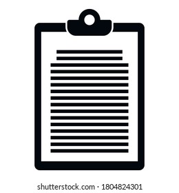 Summary icon. Simple illustration of summary vector icon for web design isolated on white background