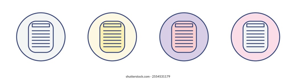 Summary icon Thin line flat illustration