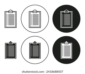 Summary outlined icon contour line vector. Summary flat and simple set design