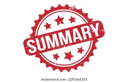 Summary Rubber Stamp Seal Vector