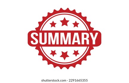 Summary Rubber Stamp Seal Vector