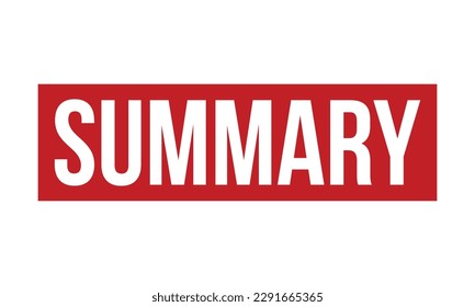 Summary Rubber Stamp Seal Vector