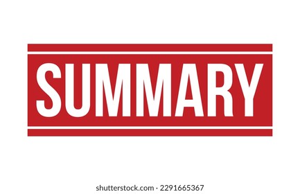 Summary Rubber Stamp Seal Vector