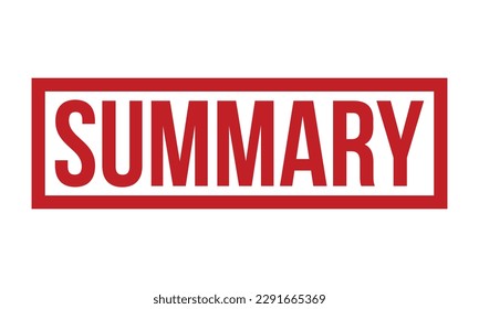 Summary Rubber Stamp Seal Vector