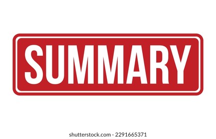 Summary Rubber Stamp Seal Vector