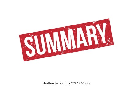 Summary Rubber Stamp Seal Vector