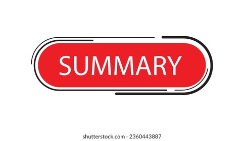 summary sign on white background