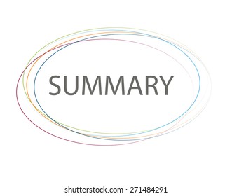 Summary Sign Vector Illustration.