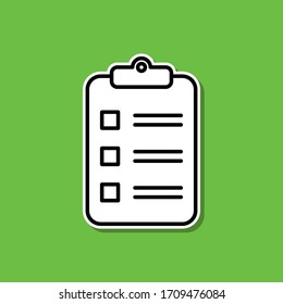 Summary statement sticker icon. Simple thin line, outline vector of cv icons for ui and ux, website or mobile application