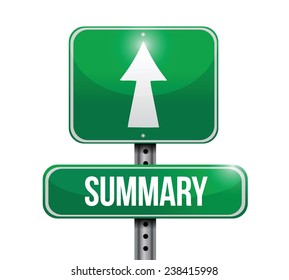 summary street sign illustration design over a white background