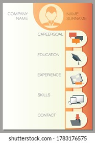 Summary template. Vector resume. Design creative, professional background. Displaying your profile